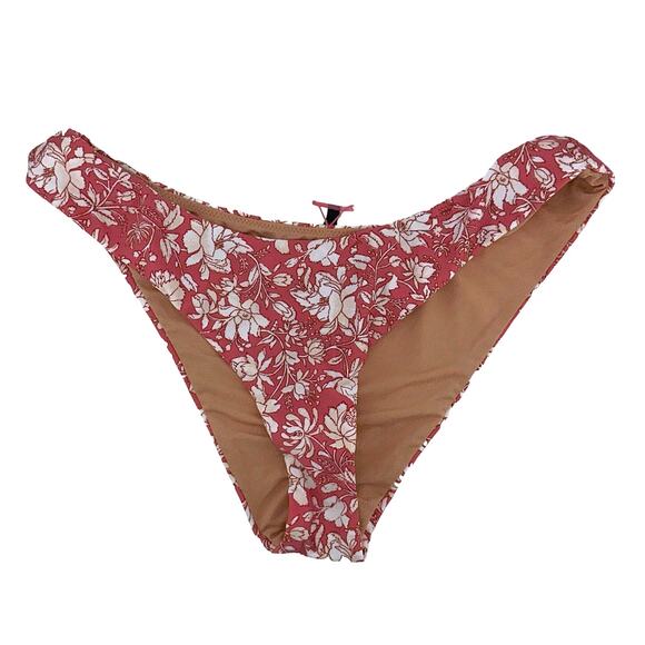 J. Crew Curved Waist Cheeky Bikini Bottom in Tossed Floral Size Medium NWT B - Picture 1 of 3